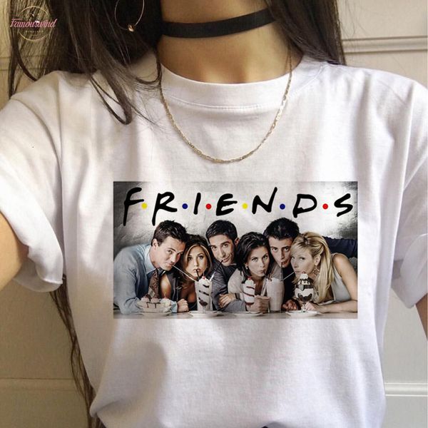 

cap sleeve new friend tv show women femme clothes t shirt female t shirt tee shirts harajuku summer 90s tshirt streetwear, White