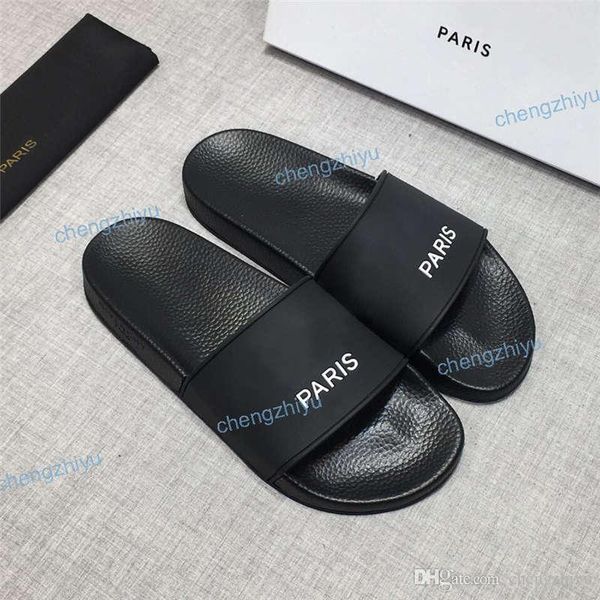 

men women sandals with correct flower box dust bag shoes snake print slide summer wide flat sandals slipper size 36-46, Black