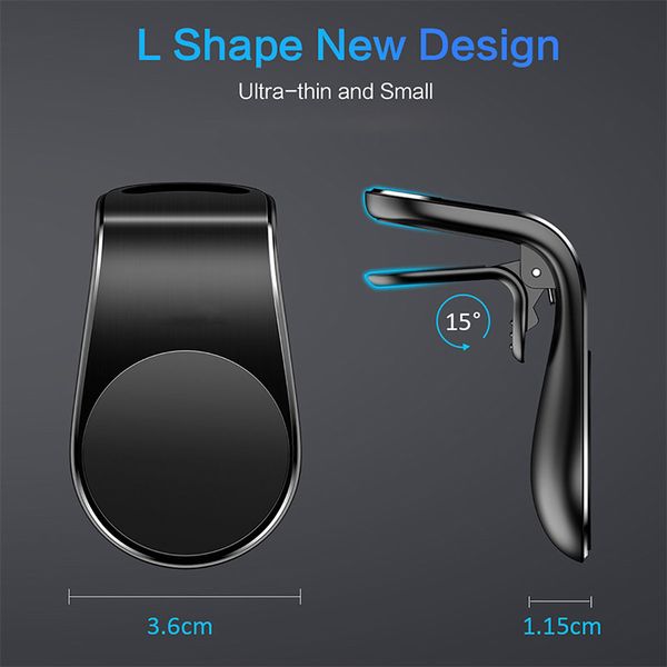 

360 degree for iphone 11 car mount holder strong magnetic car phone holder air vent cell phone stand aluminum bracket