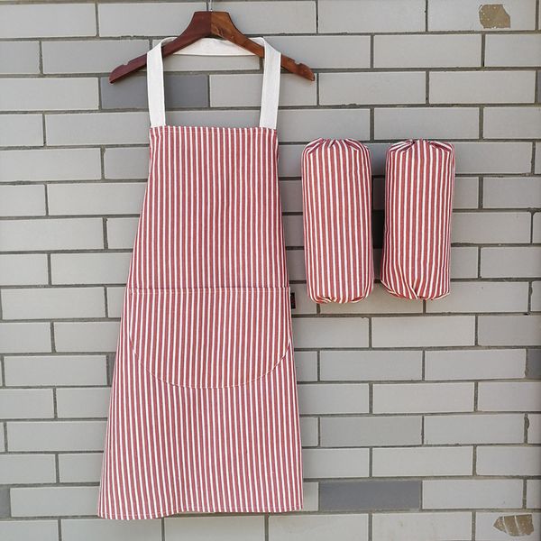 

nordic fashion cotton and linen waterproof sleeveless apron with sleeves