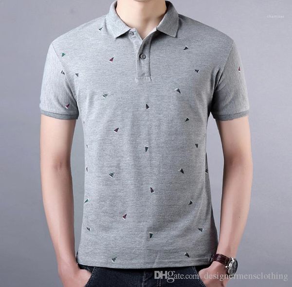 

тройники для мужчин повседневные мужские топы мужская одежда мода мужская волна точка поло лето лацкан короткий рукав, White;black