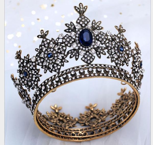 

2019 black crystal crown bride headdress wedding dress, wedding dress, crown accessories, birthday, Slivery;golden
