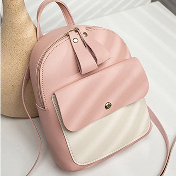 

simple women's contrast change small backpack winter new travel crossbody shoulder bag