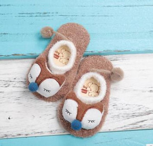 

теплый милых куклы детских носков мультфильм трехмерный противоскольжения пола носки, Pink;yellow