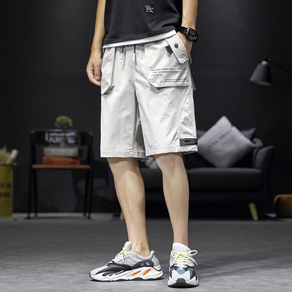 

лето хип-хоп шорты мужские шорты свободного покроя бегунов уличная одежда короткий tatical карманы хлопка случайные короткие брюки, White;black