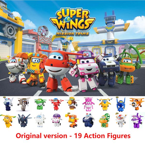 

auldey mini super wings 19 figures robots new characters mini jett transformation toys airplane action figures robots kids christmas gift