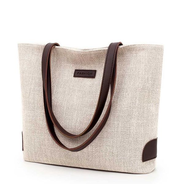 

simple women shoulder bag 2019 new large capacity canvas handbag retro casual zipper handbag female shoulder bag #20