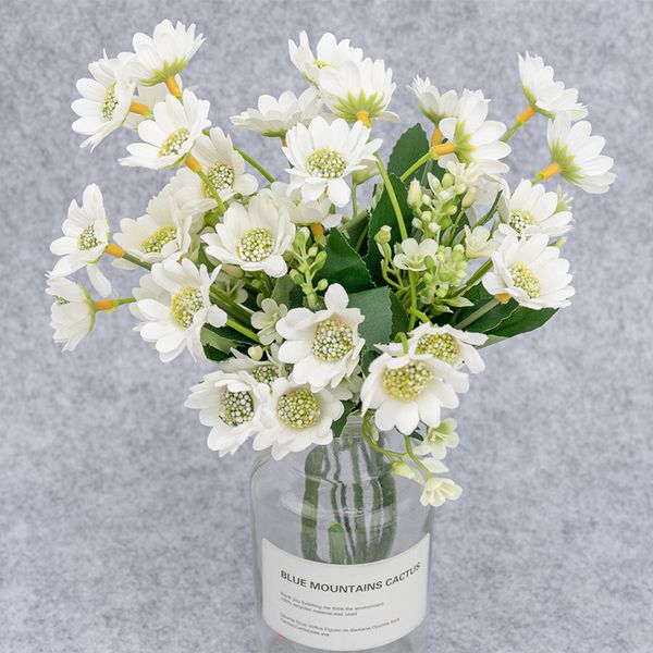 

silk artificial flowers bouquet for home wedding decoration small daisy fake flowers plastic flowers for garden