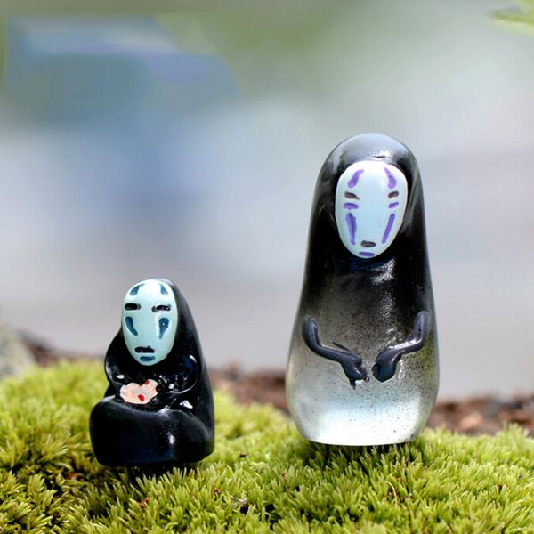 

2 размеры унесенные нет лица смола craft завод micro пейзаж бонсай diy кукольный фея мини миниатюрный сад декор орнамент