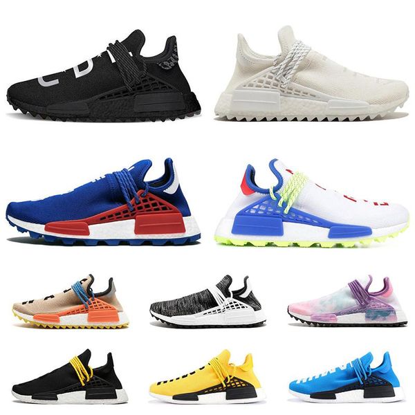 

human race hu trail pharrell williams men running shoes nerd black blue women mens trainers fashion sports runner sneakers