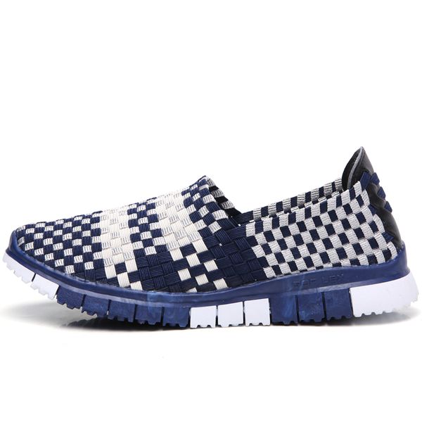 

2020 spring women flats shoes women woven flat sneakers shoes female multi colors slip on loafers low sneakers size 35-40, Black