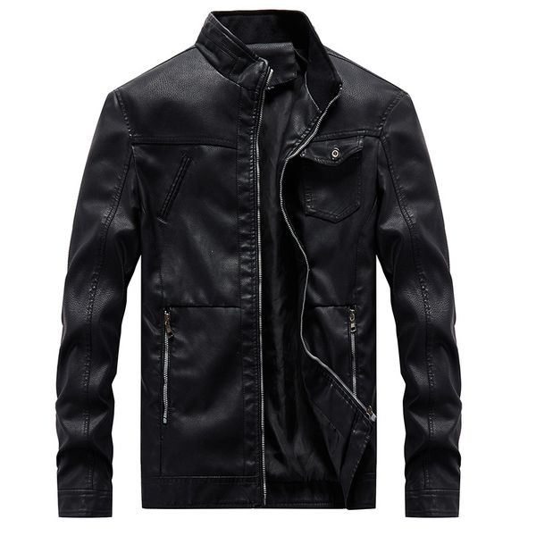 

aliexpress европа и америка весна и осень новый стиль pu кожаная куртка мотоцикла куртка, Black