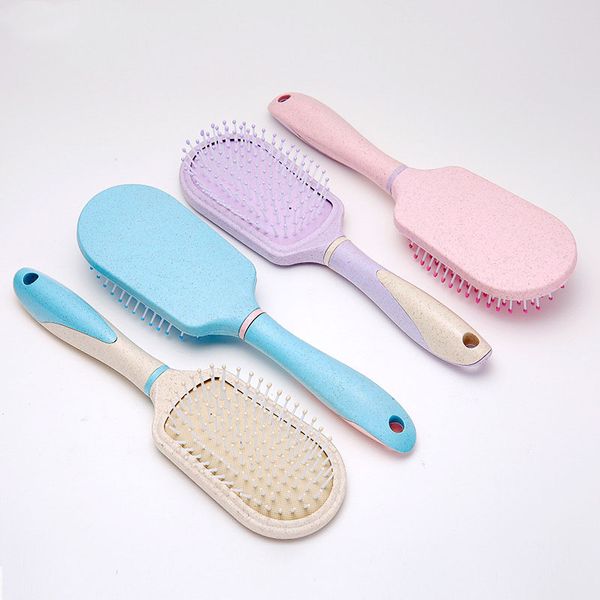 

lots of straw hairdressing comb household health massage board comb environmental protection wheat straw plastic, Silver