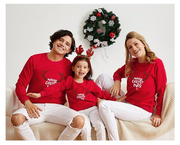 Зимняя семейная одежда, свитер, теплые милые теплые толстовки, одинаковая одежда для мамы и дочки