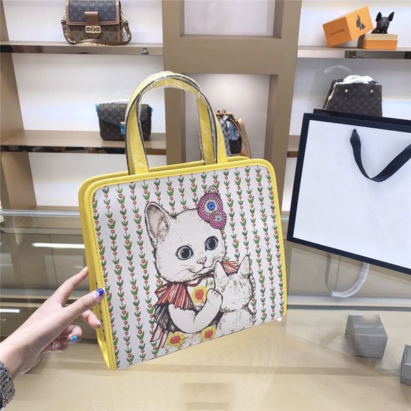 

2020 женщины роскошные дизайнерские сумки цветы кошка мода сумка сладкий хозяйственные сумки новый cfy20042040
