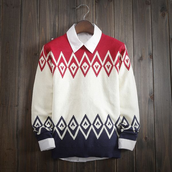 

2019 мужской свитер на свитер мода мужской одежде корейскога, White;black