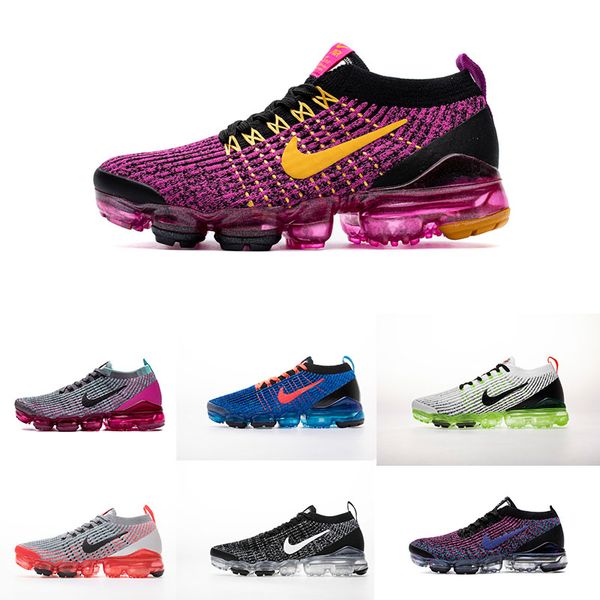 

air vapormax flyknit 3.0 mens running shoes women's sneakers breathable sport outdoor athletic 36-45
