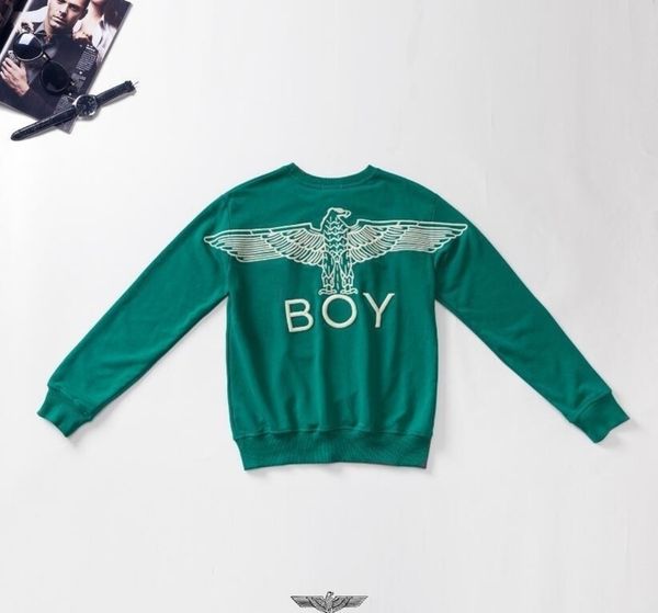 

london boy designer sweatshirts men classic eagle embroidery high by sweater fashion men women round neck luxury, Black