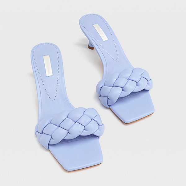 

2020 лето женщины тапочка дамы сандалии элегантный плетение сандалии высокого качества тонкий высокой пятки скольжения на платье женщин слай, Black