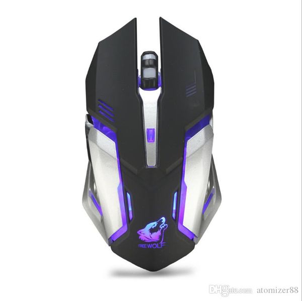 

selling rechargeable x7 wireless led backlight usb optical ergonomic gaming mouse sem fio fashion computer games mouse for pro gamer