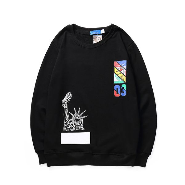 

mens brand sweatshirt sport designer sweater long sleeves pullover hoodies casual fashion blouse high black statue of liberty b101192l