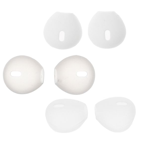 

3 pairs silicone replacement eartips eargels earpads earplug ear tips gels bud covers (gray+white+clear)