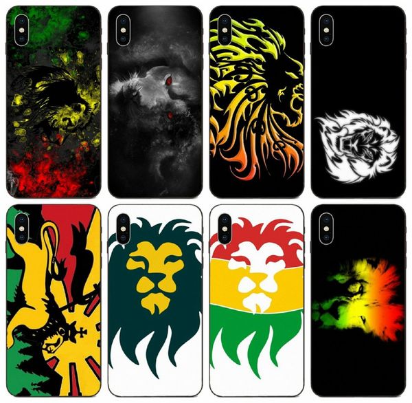 

tongtrade] rasta lion animal design case for iphone 11 pro x xs max 8s 8 7s 7 6s samsung a8 a9 huawei p20 lite redmi k20 pro soft tpu case