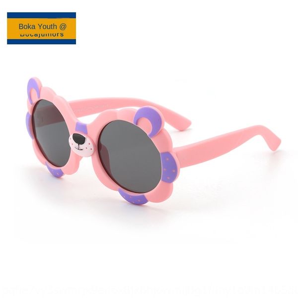 

children's round frame cartoon polarized sun bear style boys' and girls' uv-proof tide sun glasses sunglasses s8278, Blue