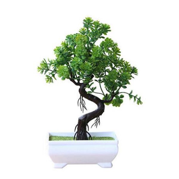 

planter potted tree bonsai home plant artificial fake flower table decor 7 color