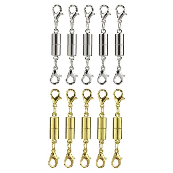 

neclace chain bracelet gold plated magnet buckle cylindrical connector clasps jewelry accessories components