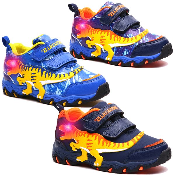 

Dinoskulls Children Shoes 3D Dinosaur LED Boys Sneakers Light Up Sport Tennis Kids Trainers 2019 Autumn Baby Boy Shoes
