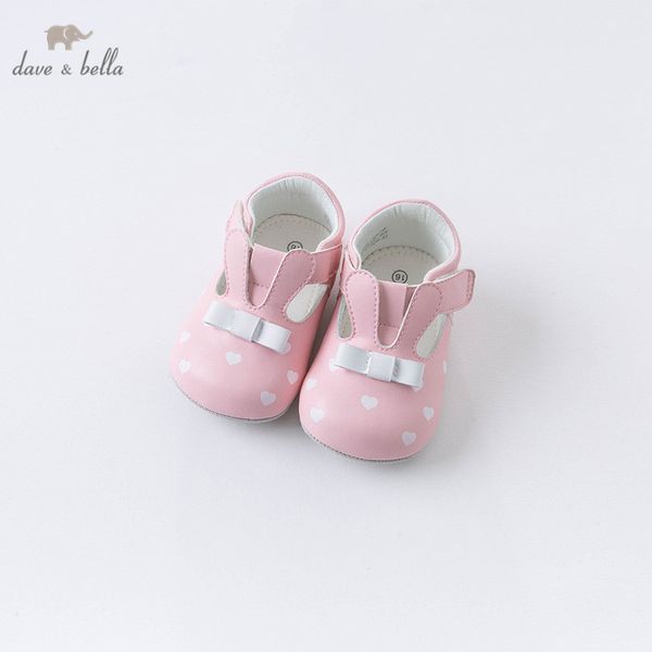 

db15978 dave bella autumn baby girls fashion cartoon bow love print first walkers new born girl cute shoes