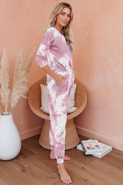 

for pajamas tiedye for womens pyjama korte sets met ronde hals en tie-dye tie dye pac man t shirt silt lipper woaom, Blue;gray