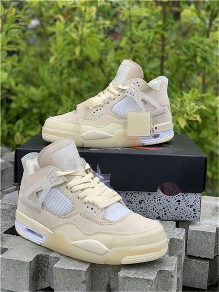 

2020 best off authentic white 4 sp wmns парус разводят обувь человек баскетбол муслин белый черный zapatos тапок с оригинальной коробке