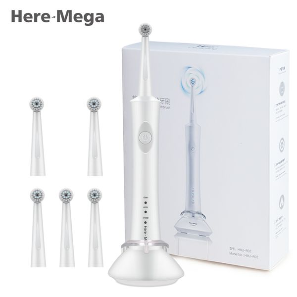 

here mega sonic electric toothbrush rotating timer vibrating tooth whitening sonic brush rechargeable usb teeth cleaning r02