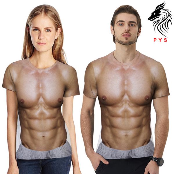 

s-6xl men's new european and american muscle figure short-sleeved t-shirt 3d digital printing loose round neck top, White;black