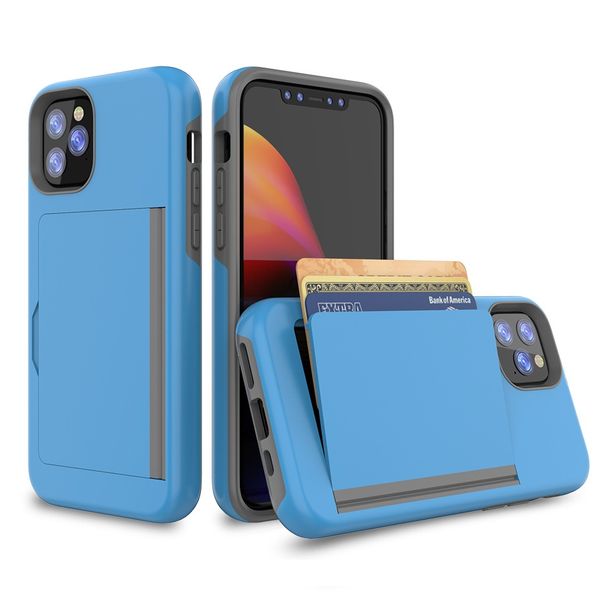 

for iphone 8 plus x xs xr 11 pro max 5.8 6.1 6.5 case card slots kickstand shockproof back protective