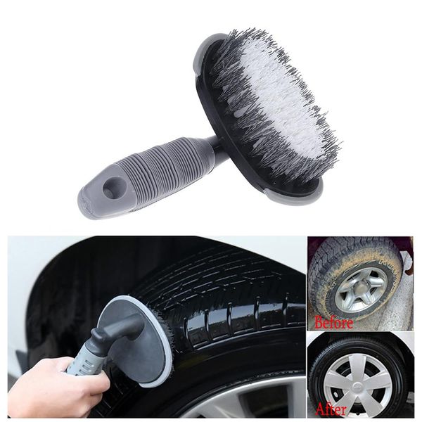 

vehicle car wheel hub rim tyre bend shank scrubbing cleaning brush cleaner new aug14