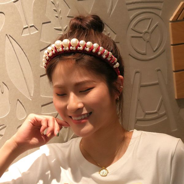 

hair cut style with headbands pearl lady temperament hairband hair bands for women alice band cerchietto aliceband szerq, Black;brown