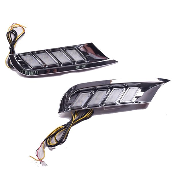 

car waterproof yellow turn signal relay 12v led drl daytime running lights daylight fog lamp for kicks 2017-2018