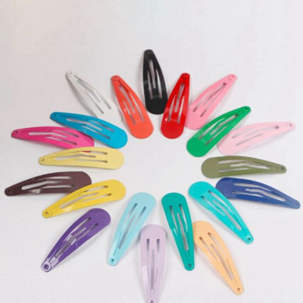

120pcs colored hairgrips water drop hairpin snap hair clips for girls children styling hair accessories for women hairpins metal, Slivery;white