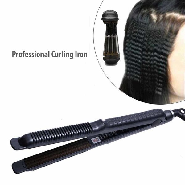 

professional corrugated hair curler corn perm splint straightening irons tourmaline ceramic curling iron women styling tools