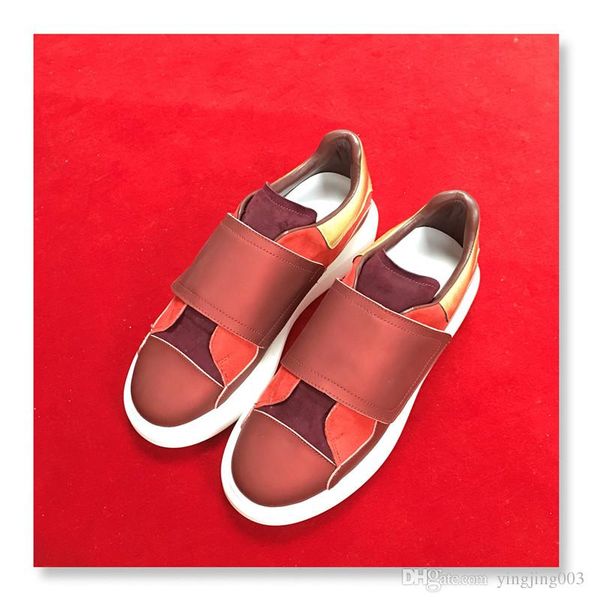 

2019 designer shoes for women men fashion leather sneakers black white velvet thick-soled flat height increasing casual shoe xsd180925