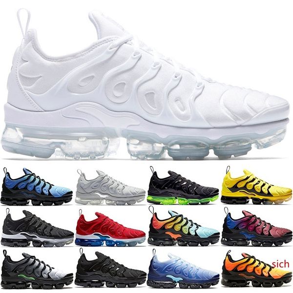 

tn running shoes plus men women sunset triple black white sunset fashion mens trainers sport sneaker size 5.5-11