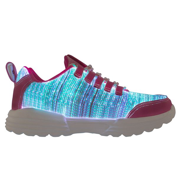 

size 26-46 summer led fiber optic shoes for girls boys men women usb recharge glowing sneakers man light up shoes sports shoes