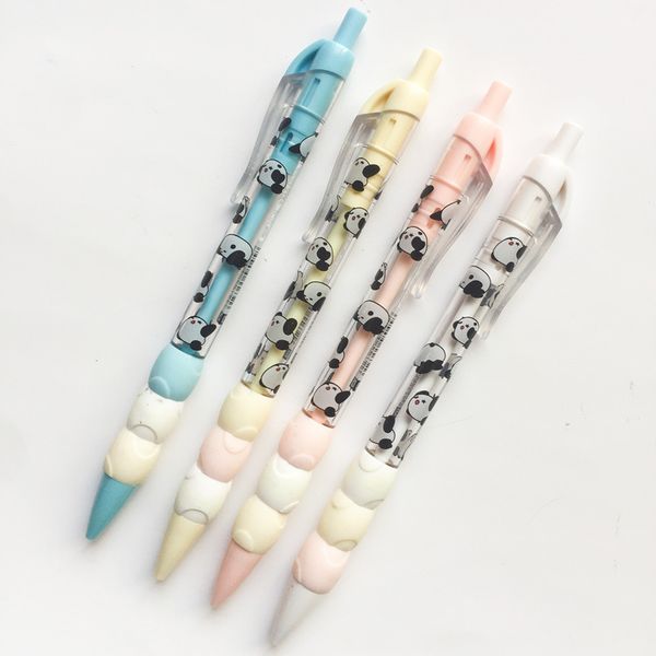 

48 pcs/lot thanks cartoon panda plastic mechanical pencil automatic pen for kid school office supply, Blue;orange