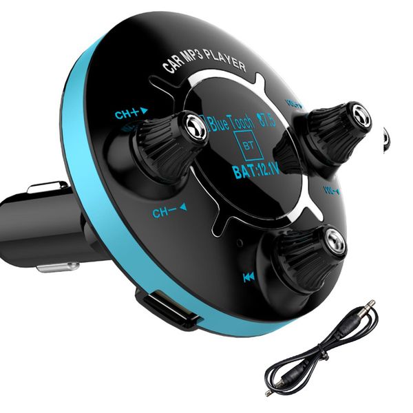 

auto bt13 fm modulator bluetooth fm transmitter handscar audio mp3 player aux output double usb car electronics accessories