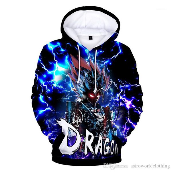

goku 3d печатные подростковые кофты с длинным рукавом o образным вырезом мужская одежда dragon ball z мужские дизайнерские толстовки, Black
