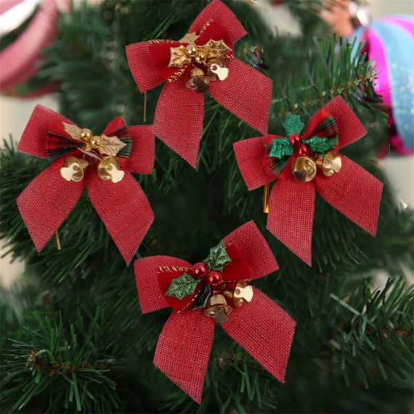 

christmas decorations ornaments for home decor christmas bow with iron bells wreath with tree decorations