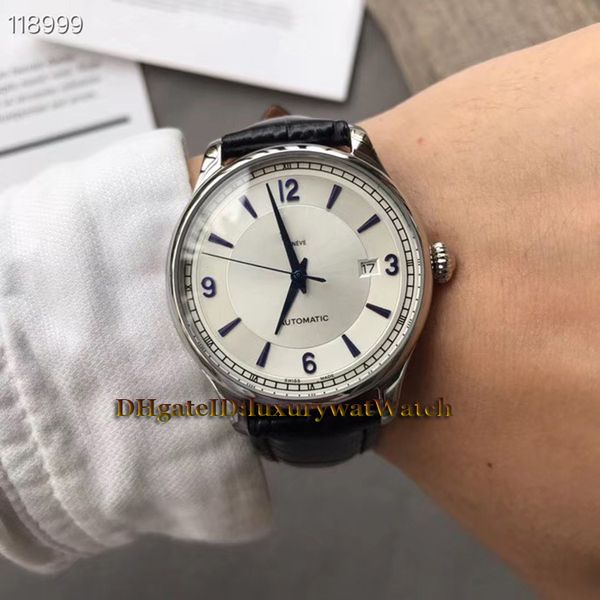 

Luxry calatrava new 40mm date ilver dial automatic mechanical men watch ilver teel ca e leather trap brand gent watche